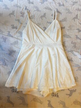 Rue21 Cream Eyelet Romper